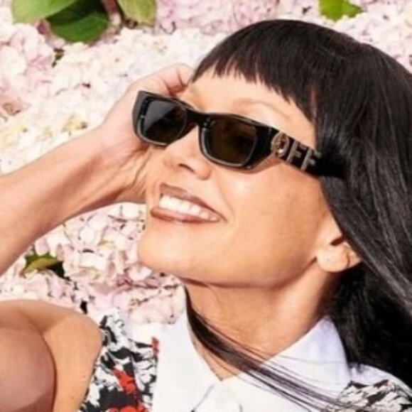 Off-White OERI124 FILLMORE 1007 Sunglasses Black Rectangle Frame, Grey Lenses - Picture 6 of 12